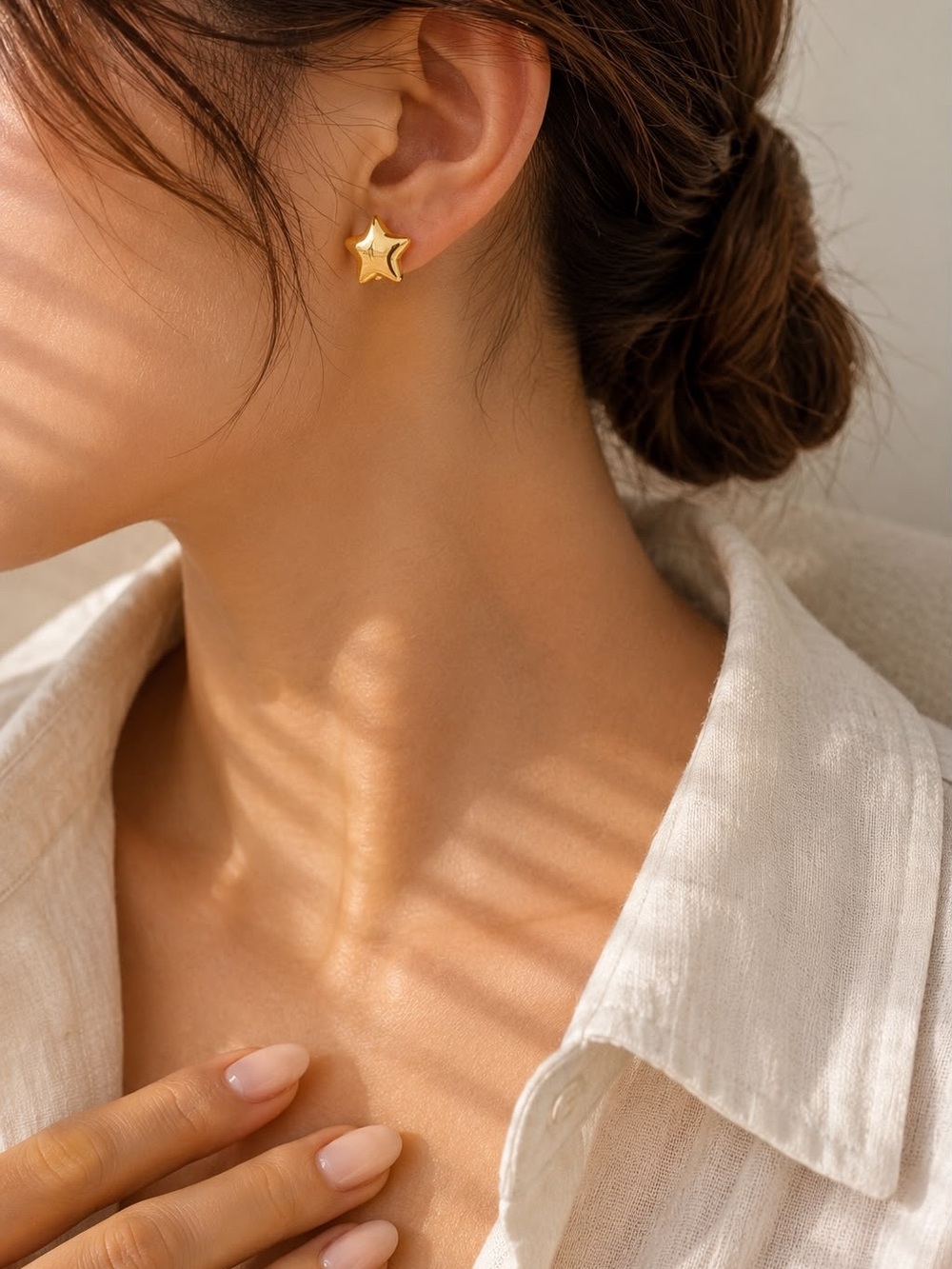 Gold Filled Star Stud Earrings - Minimal Women's Jewelry